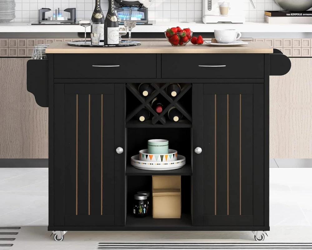 small kitchen cart with wheels