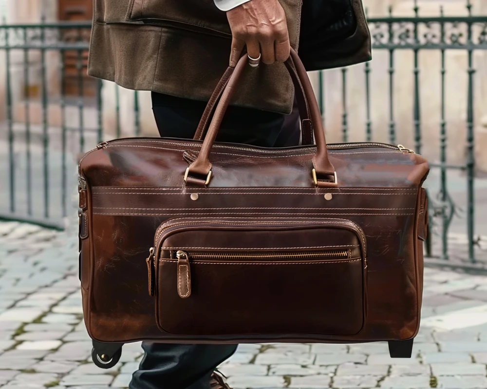 leather carry on bags for men